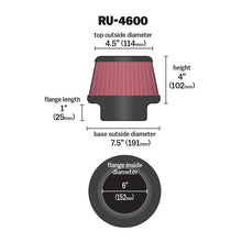 Load image into Gallery viewer, KN-Filter-6-Inch-Flange-7.5-Inch-Base-4.5-Top-4-Inch-Height