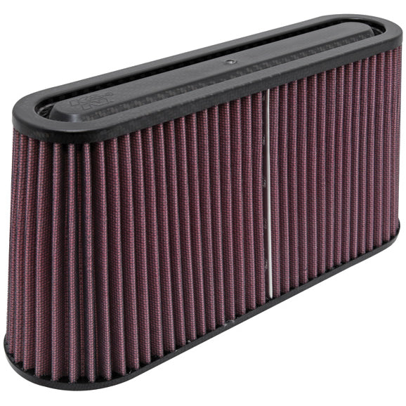 KN-Filter-Univ-Air-Filter-Carbon-Fiber-TopBase-Oval-Flg-12X3-12In-B--11X2-12In-T--5-34In-H
