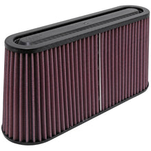 Load image into Gallery viewer, KN-Filter-Univ-Air-Filter-Carbon-Fiber-TopBase-Oval-Flg-12X3-12In-B--11X2-12In-T--5-34In-H