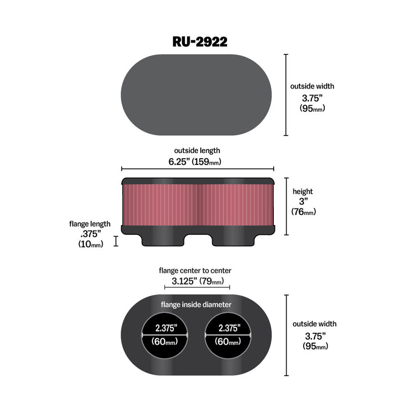 KN-Filter-Universal-Filter-2-34-Inch-Dual-Flange-Gsxr-Oval-(2Box)