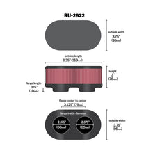 Load image into Gallery viewer, KN-Filter-Universal-Filter-2-34-Inch-Dual-Flange-Gsxr-Oval-(2Box)