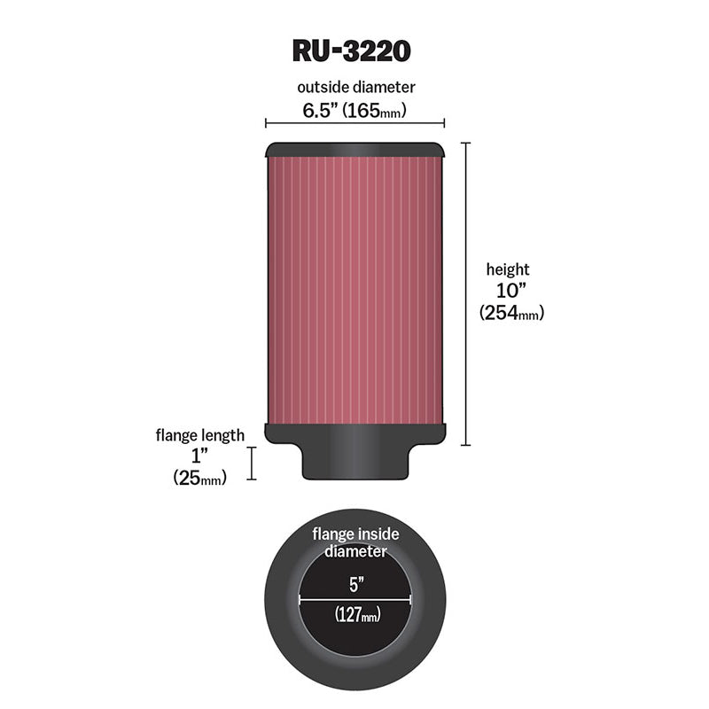 KN-Filter-Universal-Rubber-Filter-5In-Flange-Id--6.5In-Od--10In-Height