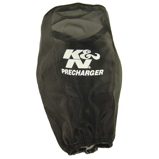 KN-Precharger-Air-Filter-Wrap-Round-Straight-Black-3.625In-Id-X-9In-H