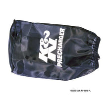Load image into Gallery viewer, KN-Round-Straight---Black---3.5In-Id-X-5In-H---Precharger-Air-Filter-Wrap-Blue