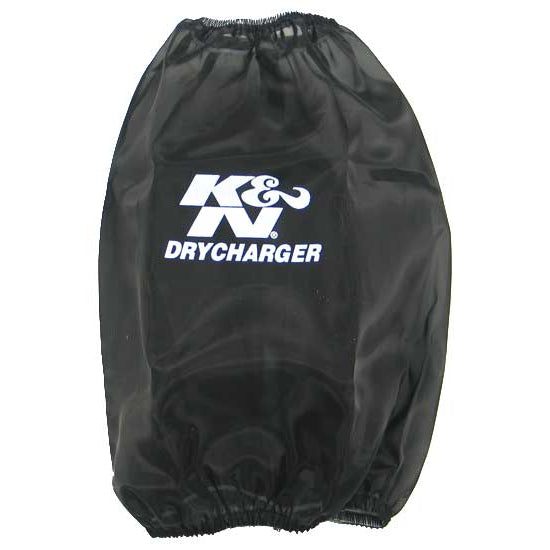 KN-Round-Tapered-Drycharger-Air-Filter-Wrap-Black-7.5In-Base-Id-X-4.5In-Top-Id-X-9In-H