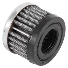 Load image into Gallery viewer, KN-Rubber-Base-Crankcase-Vent-Filter---Chrome-1In-Flange-Id-X-2In-Od-X-1.5In-Height