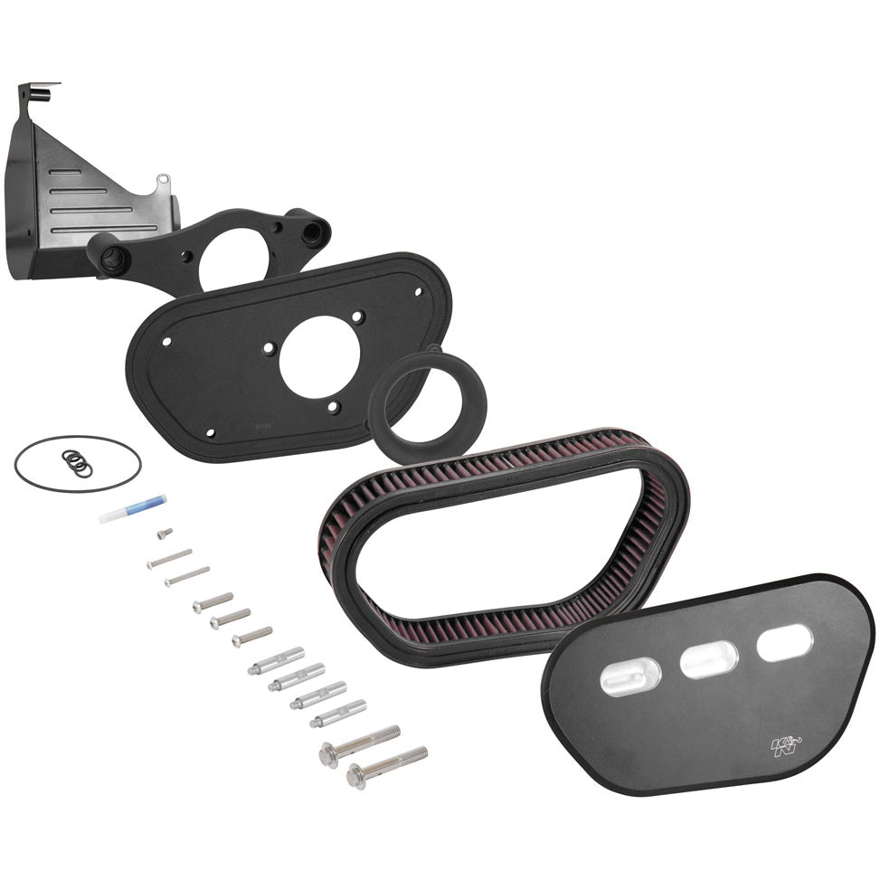 KN-Street-Metal-Intake-System---Big-8-Black-For-Harley-Davidson