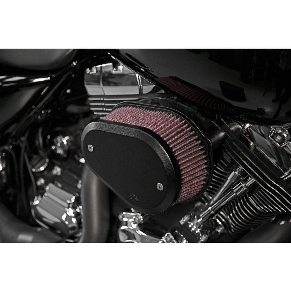KN-Street-Metal-Intake-System-Flare---Black-Lg-Capacity-For-Harley-Davidson