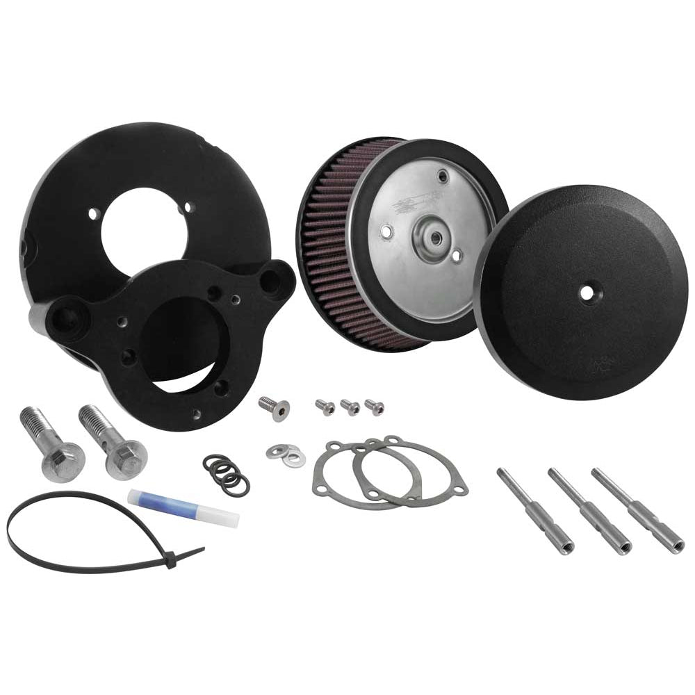 KN-Street-Metal-Intake-System-Hammer-Black-For-Harley-Davidson