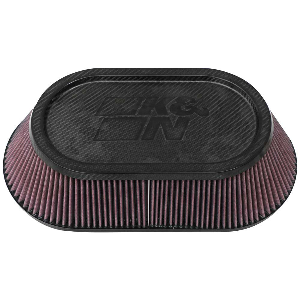 KN-Universal-Carbon-Fiber-Filter-4In-Flange--10In-X-7.875In-B--13.75In-X-7.438In-T--4.813In-H