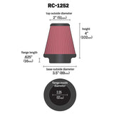 K&N Engineering RC-1252 Universal Clamp-On Air Filter