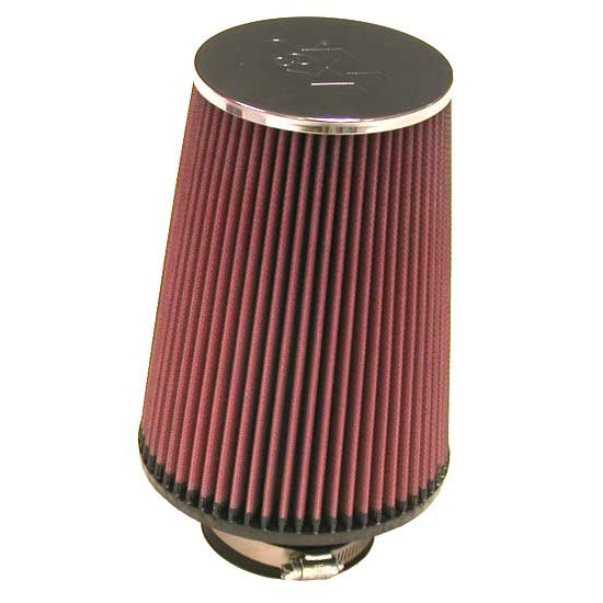 KN-Universal-Chromeround-Tapered-Air-Filter-3In-Flange-Id--6In-Base-Od--4.5In-Top-Od--8In-Height