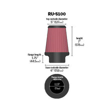 Load image into Gallery viewer, KN-Universal-Clamp-On-Air-Filter-3-18In-Flg--6In-B--5In-T--7In-H
