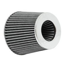 Load image into Gallery viewer, KN-Universal-Filter-Chrome-Round-Tapered-White---4In-Flange-Id-X-1.125In-Flange-Length-X-5.5In-H