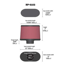 Load image into Gallery viewer, KN-Universal-Filter-With-Carbon-Fiber-Top--Base-12In-Base-OS-Length-X-6In-Base-OS-Width-X-7In-H