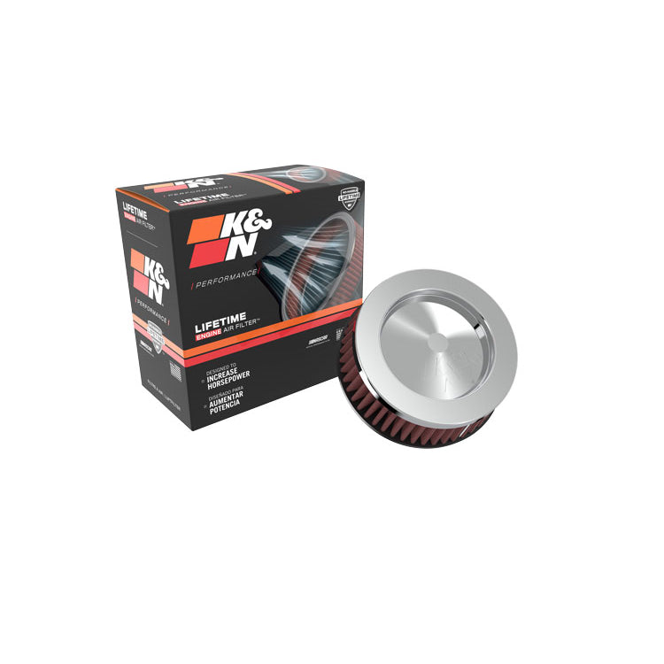 KN-Universal-Round-Clamp-On-Air-Filter-2In.-Flange--5-38In.-Od--2In.-Height