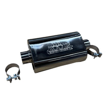 Load image into Gallery viewer, Kooks Custom Headers KO250-12-CI 2-1/2in. Oval Clamp In Muffler 12in. Long Body . Polished Stainless Steel.