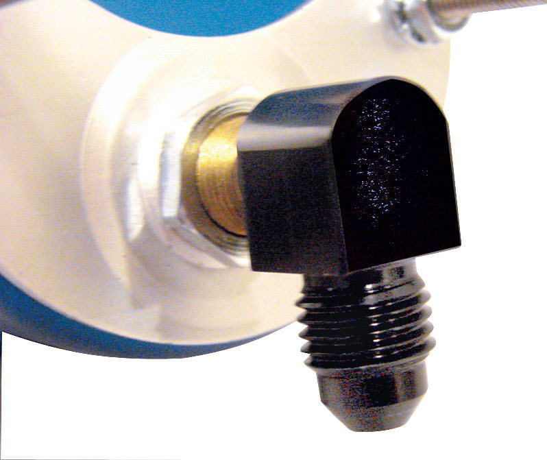 KING RACING PRODUCTS 2176 Oil Pressure Fitting #4 90 Deg Black