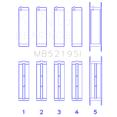 King-91-92-281Ci-4.6L-V8-Romeo-With-Cast-Iron-Block-Sohc-16-Valves-(Size-Std)-Main-Bearing-Set