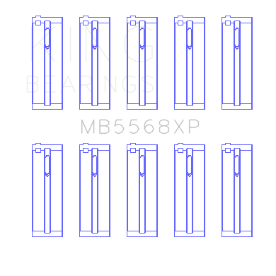 King-Acura-D16a1--97-01-Honda-H22a4--98-F23a-(Size-Stdx)-Performance-Main-Bearing-Set