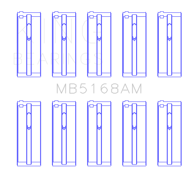 King-Acura-F22b1--Honda-F22a1F22a6F22b1F22b2F22b6-0.25-Oversized-Main-Bearing-Set