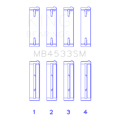 King-Audi-2.1L2.2L-10V20V-5Cyl-Turbo-(Size-0.25-Oversized)-Main-Bearing-Set