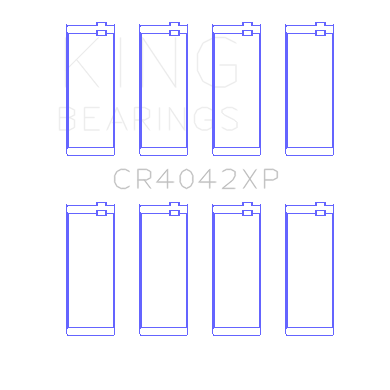 King-Bmw-M40M42M43M44-1.6L1.8L1.9L-(Size-.026)-Connecting-Rod-Bearings-(Set-Of-4)