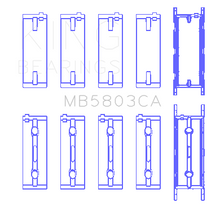Load image into Gallery viewer, King-Bmw-S65b40a-(Size-0.25Mm)-Crankshaft-Main-Bearing-(-Set-Of-5-)