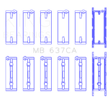 King Engine Bearings MB637CA0.25 MAIN BEARING SET For BMW S85B50A