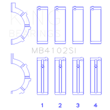 Load image into Gallery viewer, King-Chrysler-226-3.7L-(Size-.026)-Crankshaft-Main-Bearings-(Set-Of-4)