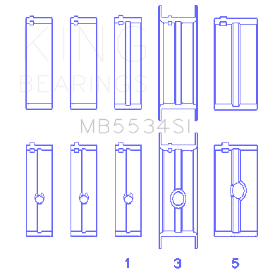 King-ChryslerJeep-318Ci-(Size-040)-Main-Bearing-Set