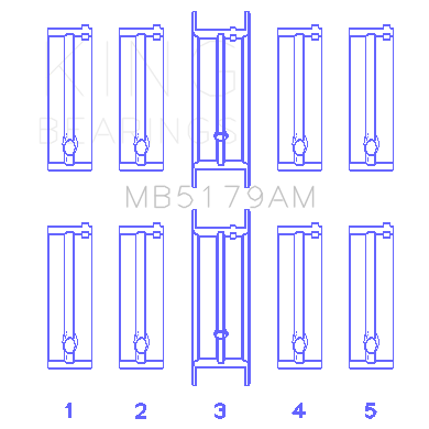 King-DaewooGmOpelVauxhall-(Size-0.25)-Main-Bearing-Set
