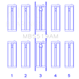 King Engine Bearings MB5519AM0.25 MAIN BEARING SET For OPEL C16SE, X14XE, Z16LE