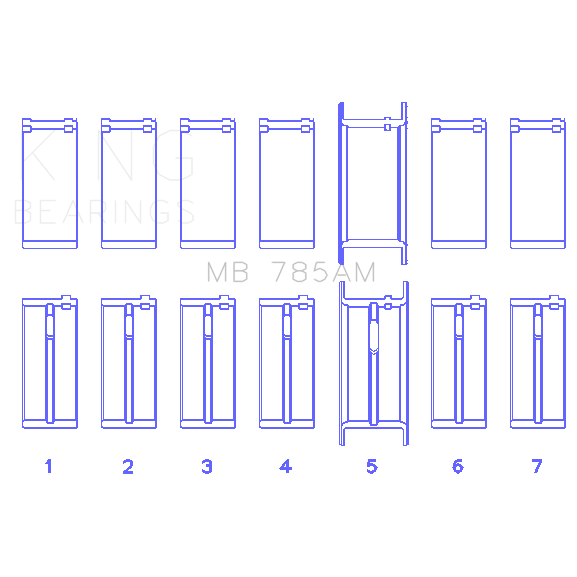 King-Ford-200-3.3L-12V-Main-Bearing-Set