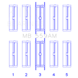 King Engine Bearings MB559AM050 MAIN BEARING SET For FORD 330, 352, 360, 390, 410, 428
