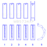 King Engine Bearings MB5734XP MAIN BEARING SET For FORD 302 CID COYOTE
