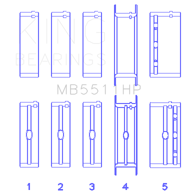 King-Gm-326350389400-W-3In-Main-(Size-.010)-Main-Bearing-Set