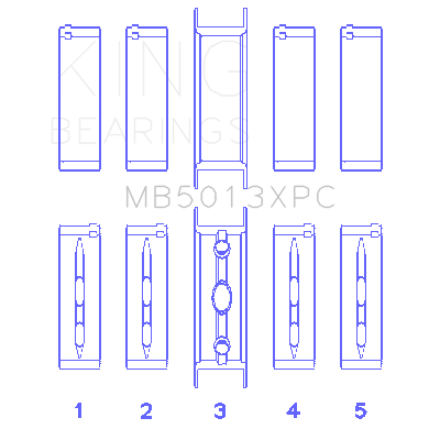 King-Gm-Vortec--Ls-Series-Gen-Iii--Iv-Crankshaft-Main-Bearing-Set-(Set-Of-5)