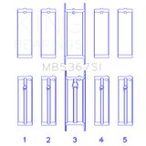 King Engine Bearings MB5367SI0.25 MAIN BEARING SET For G.M.C. 146 (2.4L)