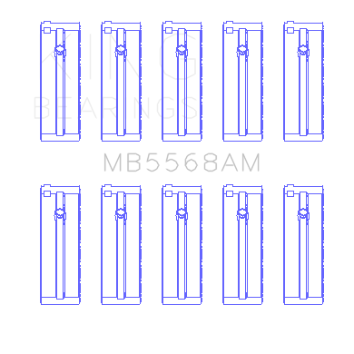 King-Honda-D16aYZ-H22a4-F23a-(Size-Std)-Crankshaft-Main-Bearing-Set