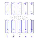 King Engine Bearings MB5359AM MAIN BEARING SET For MAZDA FE 2.0L
