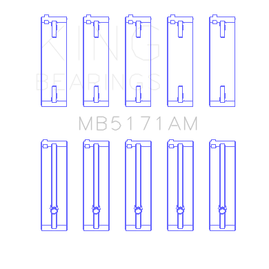 King-Mazda-Fs-De-L4Fp-L4Fs-L4-Dohc-16-Valve-(Size-0.25)-Main-Bearing-Set