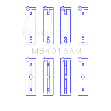 King-Mitsubishi-181Ci-3.0L-6G72-V6-(Size-0.25)-Main-Bearing-Set