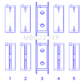King Engine Bearings MB5227XP MAIN BEARING SET For MITSUBISHI 4G63, 4G64, ->1992