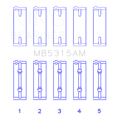 King-Mitsubishi-4G63t4G64-(Size-Std)-Main-Bearing-Set