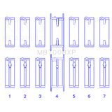 King Engine Bearings MB7008XP MAIN BEARING SET For NISSAN RB25DET, 24V