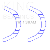 King Engine Bearings TW139AM THRUST WASHER SET For NISSAN SR18/SR20