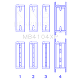 King Engine Bearings MB4104XP MAIN BEARING SET For NISSAN VG30DE, VG30DETT