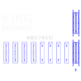 King Engine Bearings MB5745SI0.25 MAIN BEARING SET For SUBARU FA20/FB20