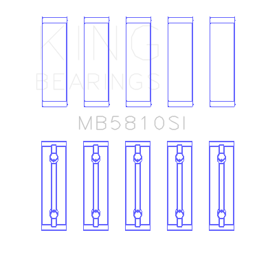 King-Toyota-2Ar-Fe-2Ar-Fxe-(Size-0.25)-Main-Bearing-Set